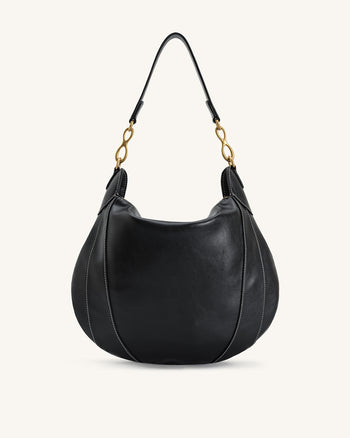 Nell Borsa con Manico Superiore con Frange Metalliche - Marrone Scuro