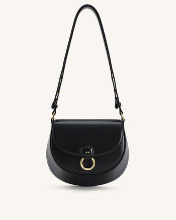 Diana Borsa a Sella con Patta ad Anello - Nero