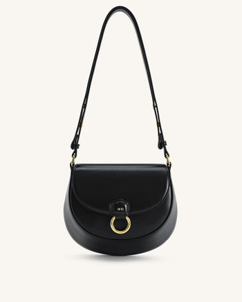 Diana Borsa a Sella con Patta ad Anello - Nero