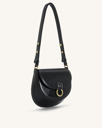 Diana Borsa a Sella con Patta ad Anello - Nero