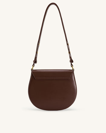 Diana Borsa a Sella con Patta ad Anello - Marrone