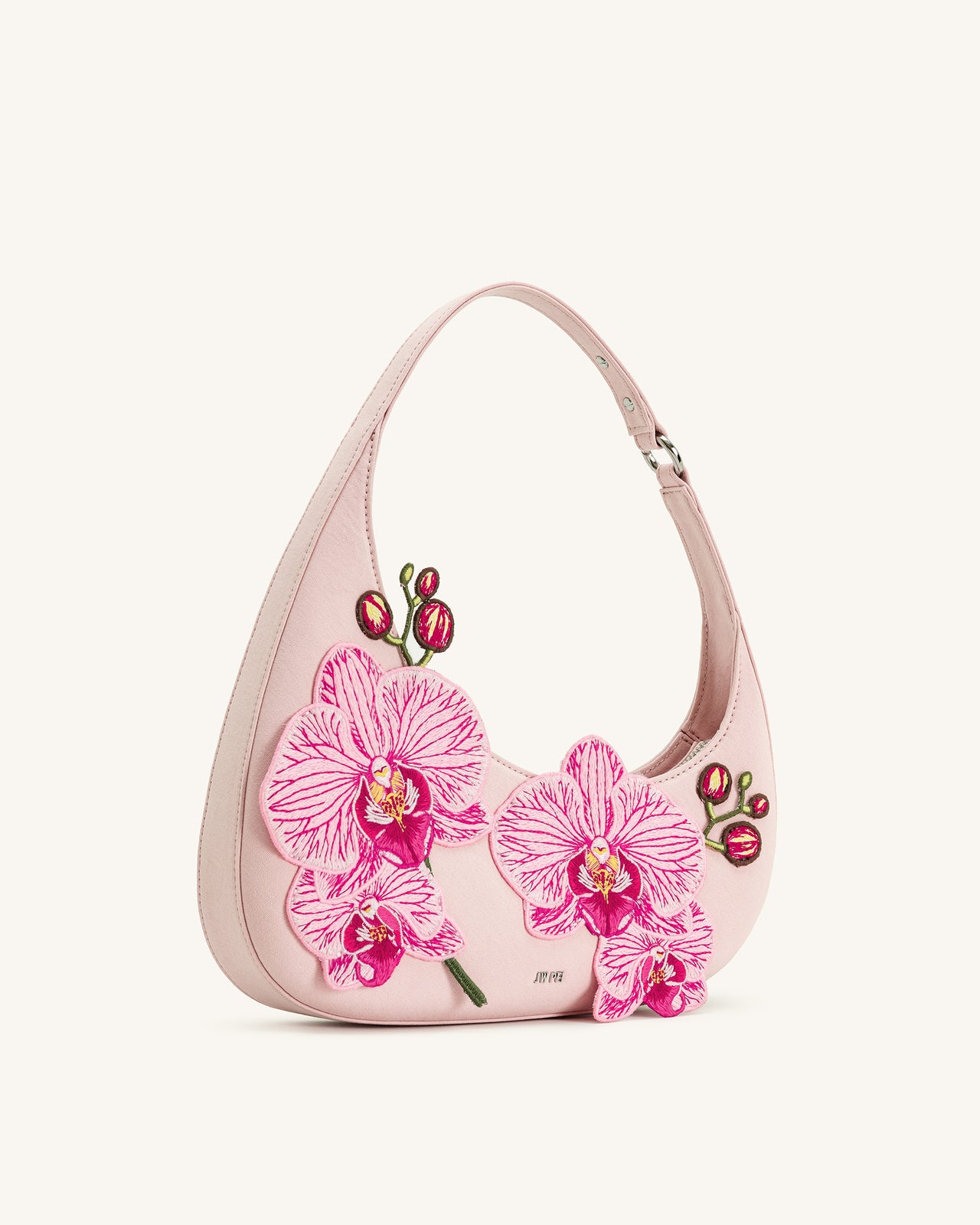 Harlee Borsa a Spalla Ricamata con Orchidee - Rosa