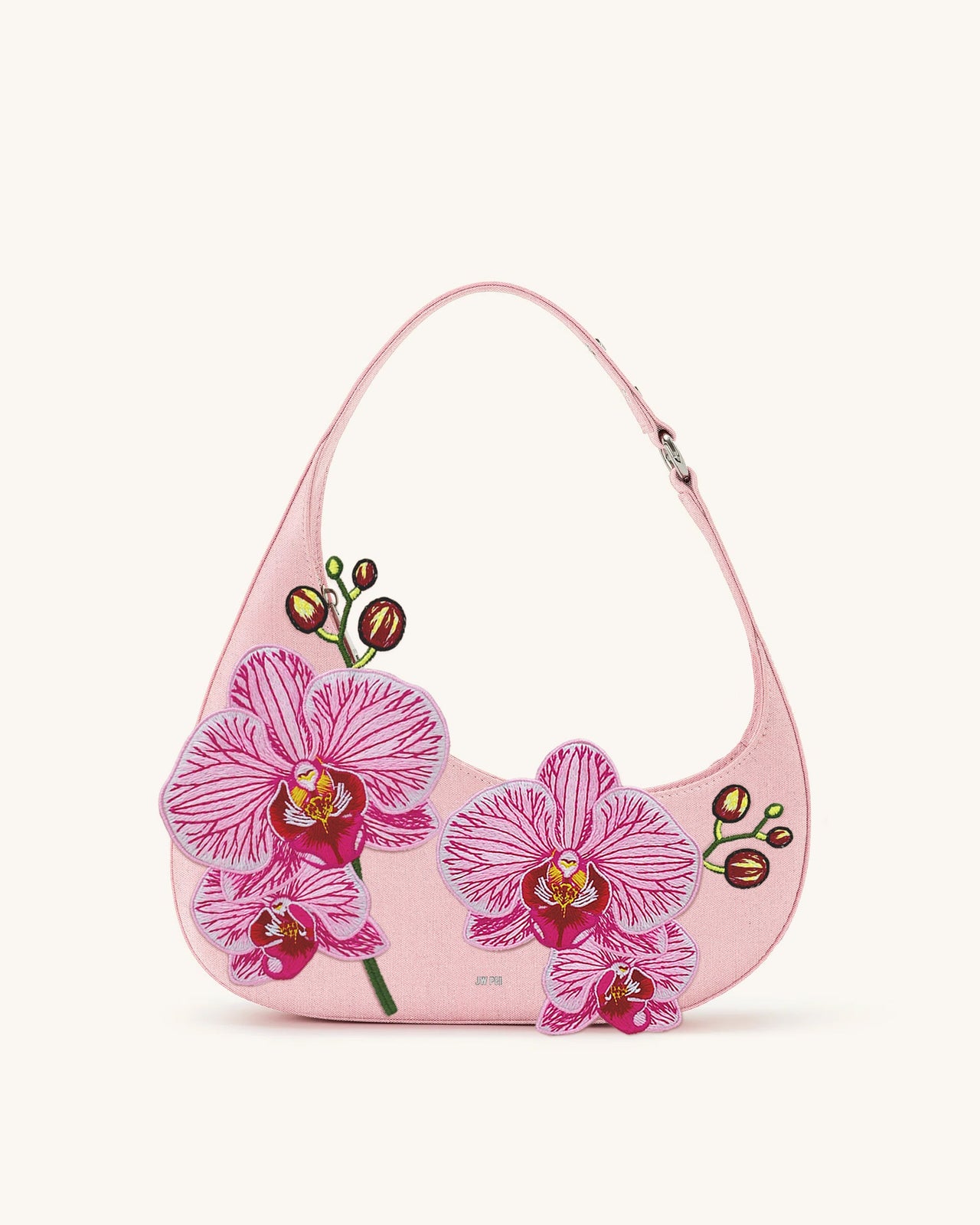 Harlee Borsa a Spalla Ricamata con Orchidee - Rosa