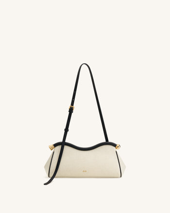 Naomi Borsa a tracolla curva - Tela nera