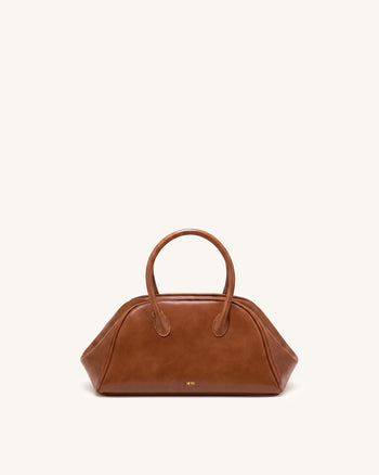 Veda Borsa a bauletto con finitura vintage - Marrone cuoio