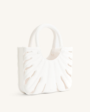 Borsa da spiaggia Faye Leaf - Bianco