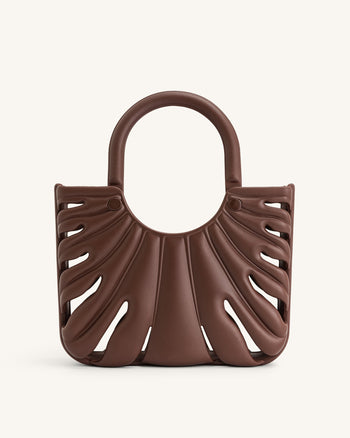 Borsa da spiaggia Faye Leaf - Marrone