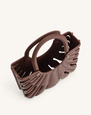 Borsa da spiaggia Faye Leaf - Marrone