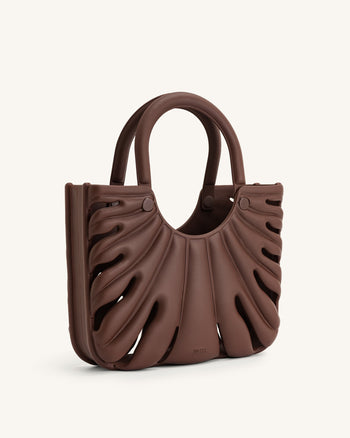 Borsa da spiaggia Faye Leaf - Marrone