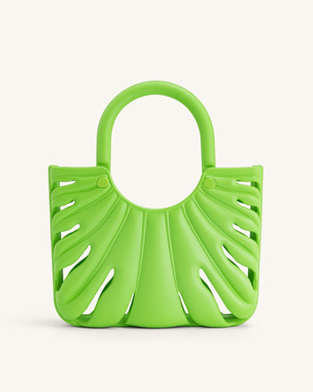 Borsa da spiaggia Faye Leaf - Verde neon