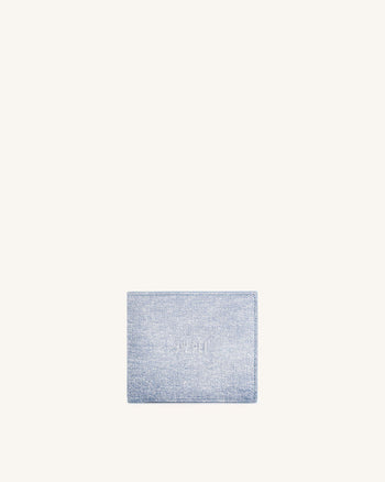 Il portafoglio in denim stampato Afra - Blu
