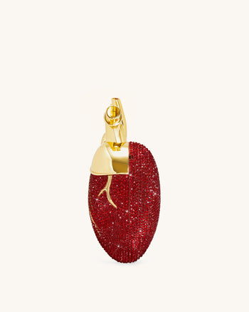Maren Borsa a Forma di Cuore in Cristallo Artificiale - Rosso