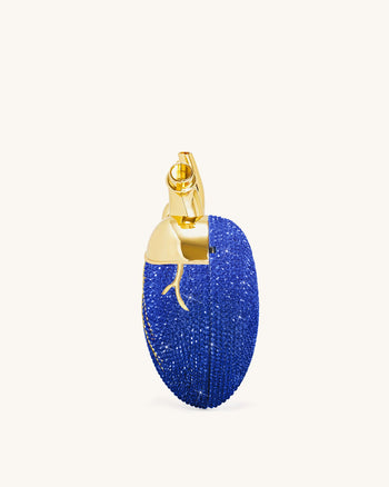 Maren Borsa a Forma di Cuore in Cristallo Artificiale - Blu cobalto