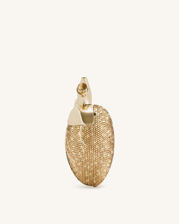 Maren Borsa a Forma di Cuore in Cristallo Artificiale - Oro