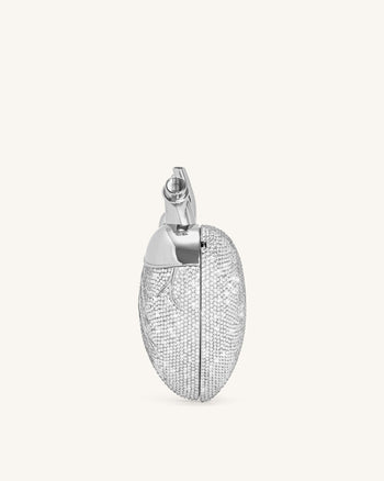 Maren Borsa a Forma di Cuore in Cristallo Artificiale - Argento