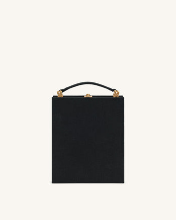 Taya-Fireworks Clutch a Forma di Libro con Motivo - Nero