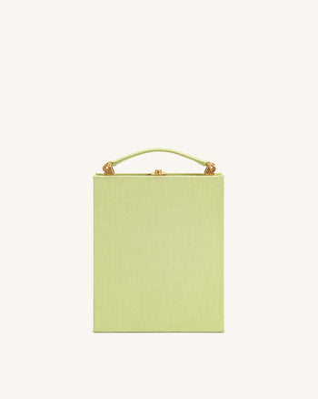 Taya-Puppy Clutch a Forma di Libro con Motivo - Verde Chiaro