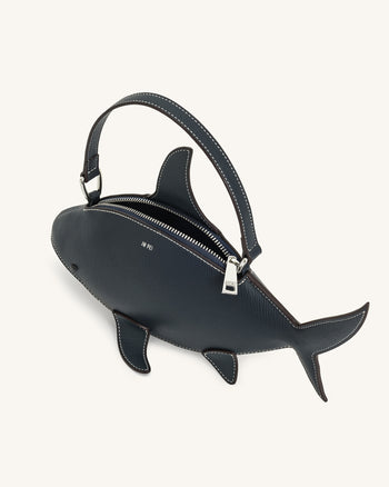 Nerys Borsa a Mano a Forma di Squalo - Blu Scuro