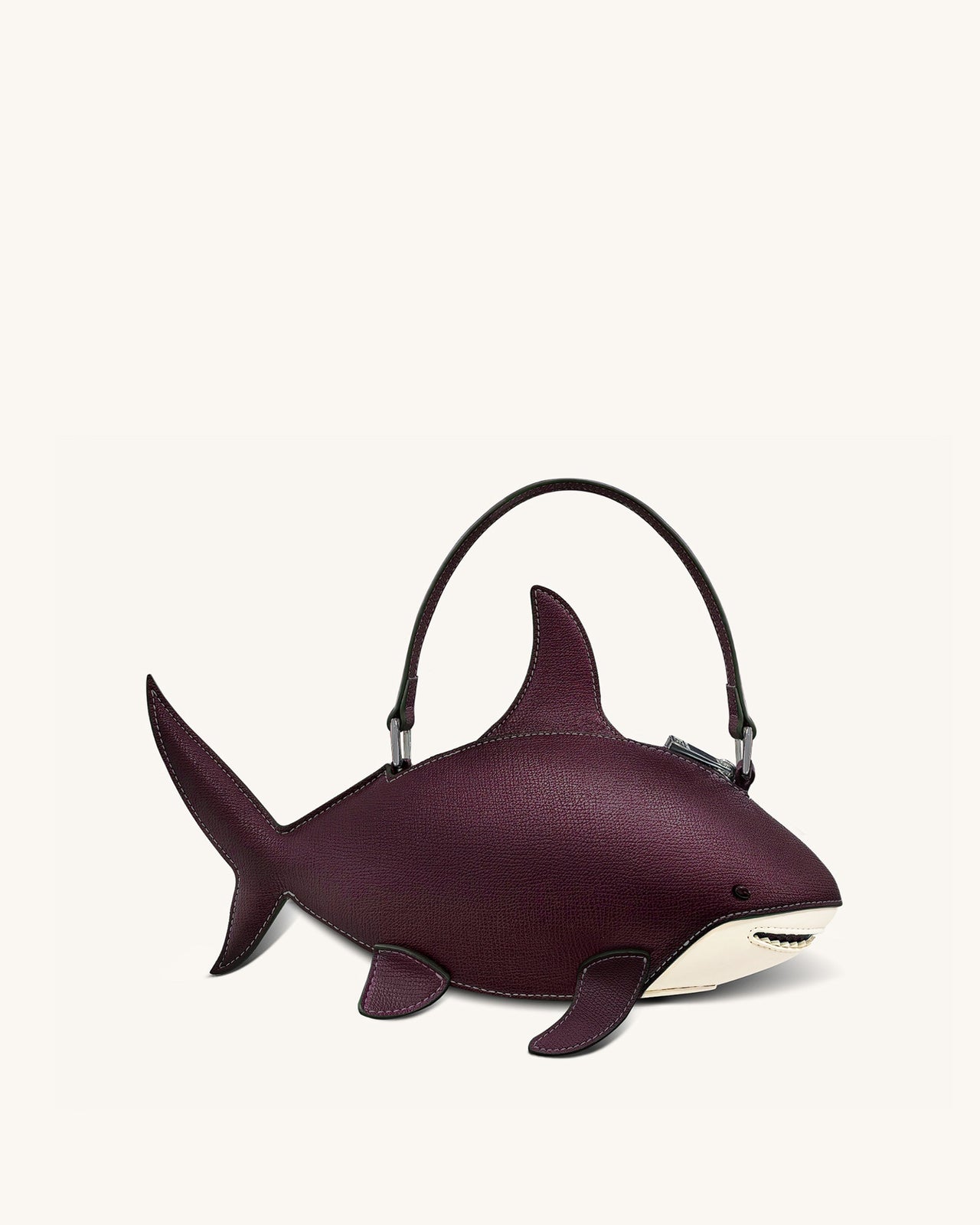 Nerys Borsa a Mano a Forma di Squalo - Borgogna