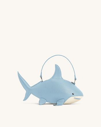 Nerys Borsa a Mano a Forma di Squalo - Azzurro