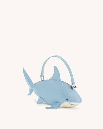 Nerys Borsa a Mano a Forma di Squalo - Azzurro