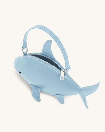 Nerys Borsa a Mano a Forma di Squalo - Azzurro