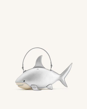 Nerys Borsa a Mano a Forma di Squalo - Argento