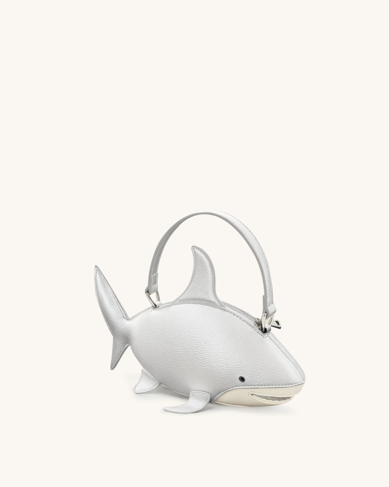 Nerys Borsa a Mano a Forma di Squalo - Argento