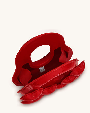 Alia Heart Top Handle Bag - Rosso