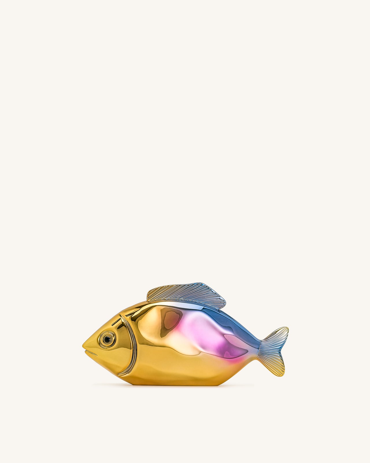 Pochette en forme de poisson - Or/Bleu