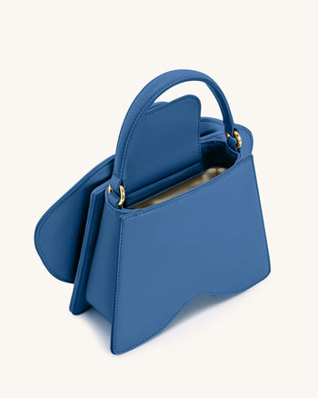 Flora Borsa a Mano con Forma di Orchidea - Blu