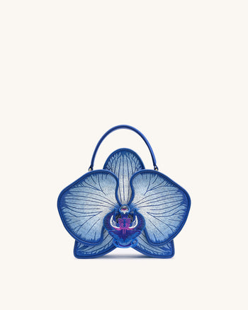Flora Borsa a Mano con Forma di Orchidea - Blu