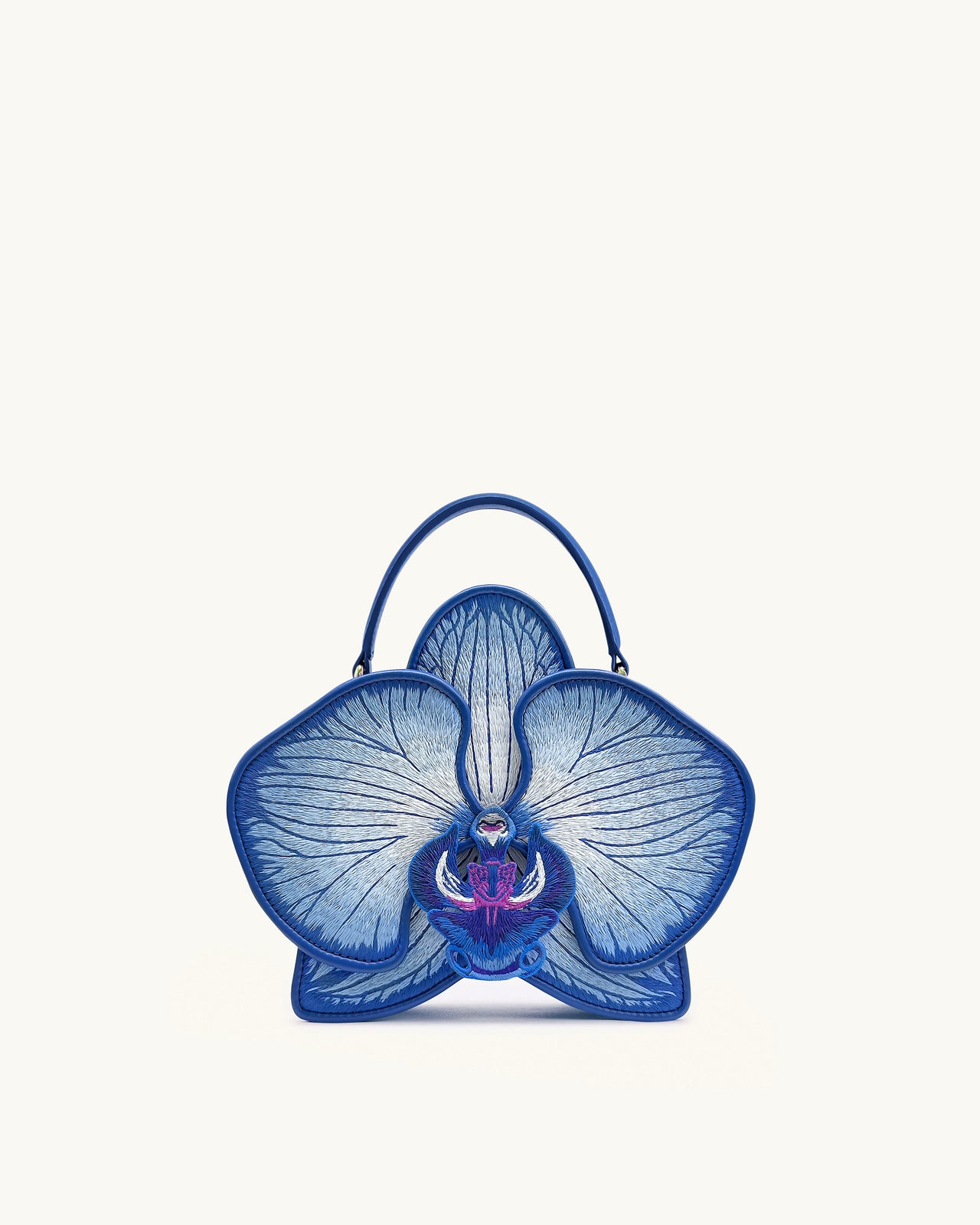Flora Borsa a Mano con Forma di Orchidea - Blu