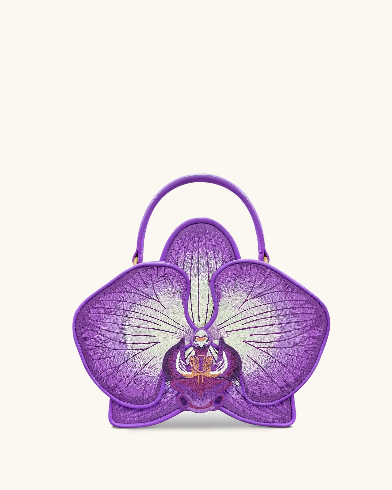 Flora Borsa a Mano con Forma di Orchidea - Viola