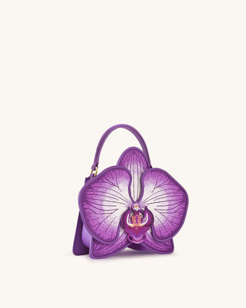 Flora Borsa a Mano con Forma di Orchidea - Viola