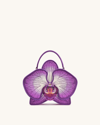 Flora Borsa a Mano con Forma di Orchidea - Viola