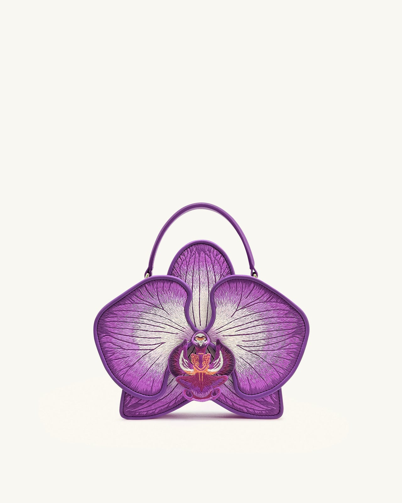 Flora Borsa a Mano con Forma di Orchidea - Viola