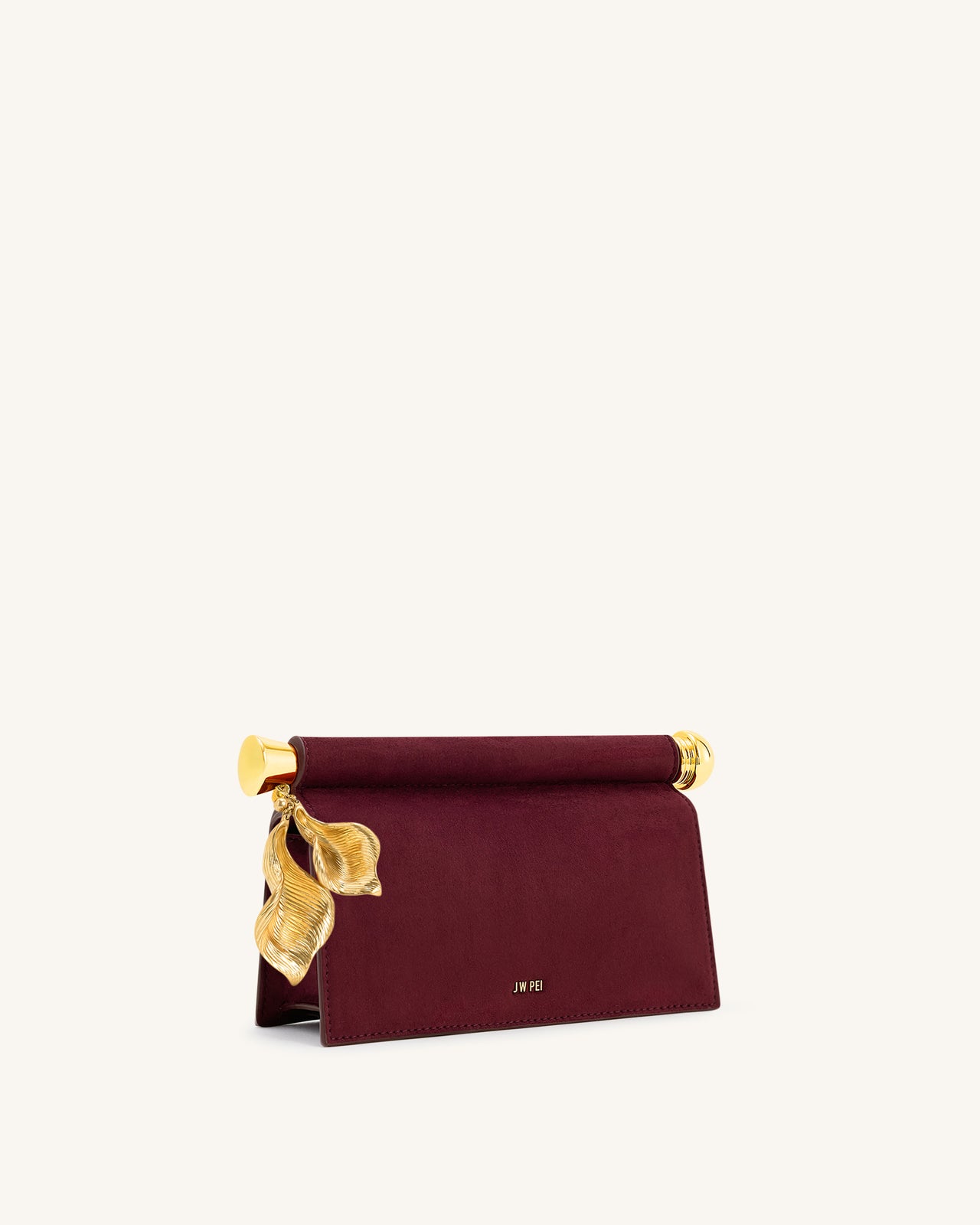 Holly Pochette in Finto Camoscio con Ciondolo in Metallo - Marrone Rossastro
