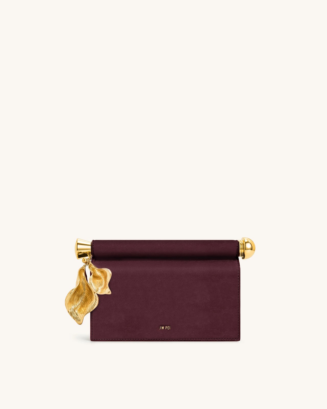 Holly Pochette in Finto Camoscio con Ciondolo in Metallo - Marrone Rossastro