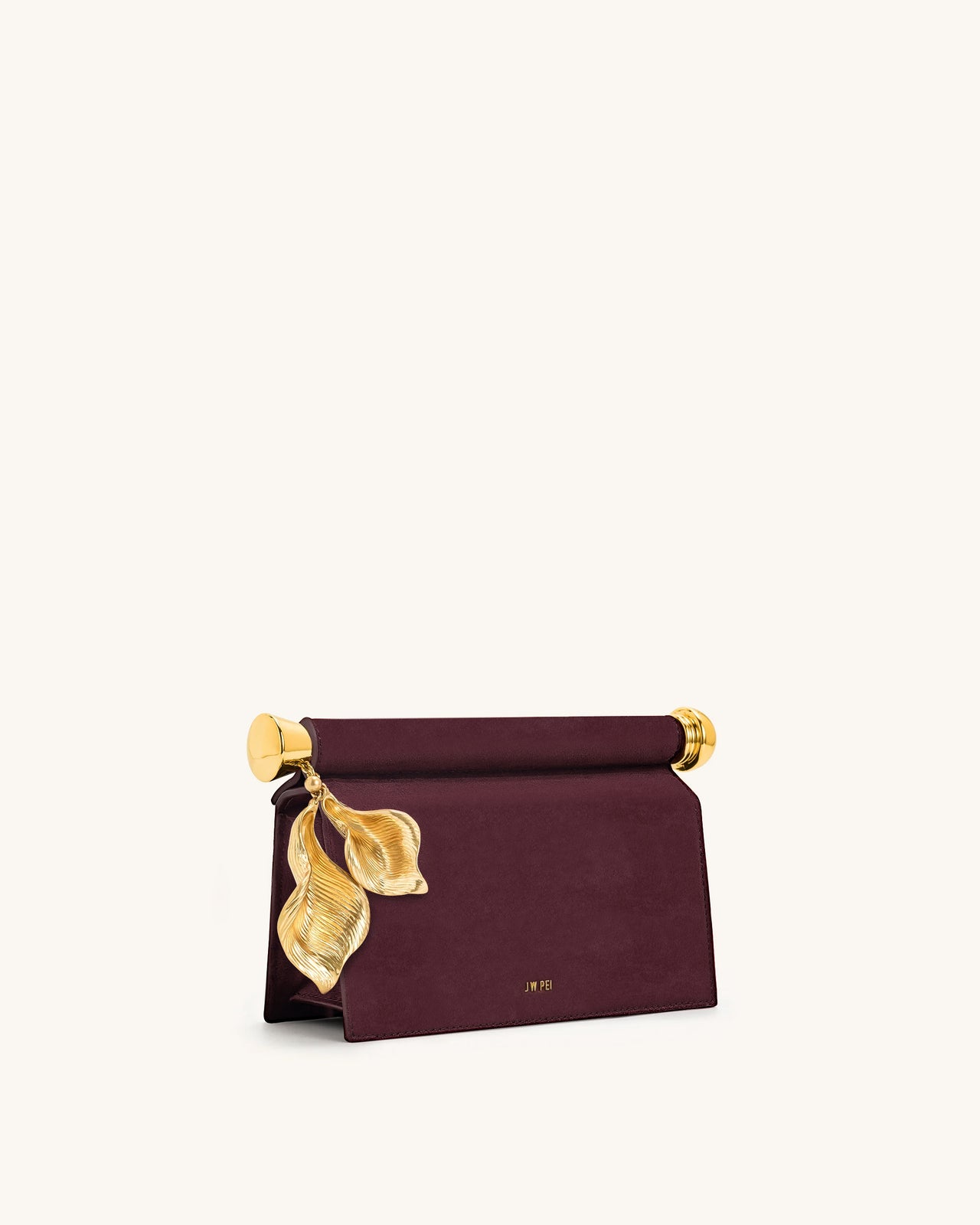 Holly Pochette in Finto Camoscio con Ciondolo in Metallo - Marrone Rossastro
