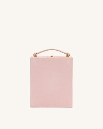 Taya Pochette a Forma di Libro con Motivo di Orchidea - Rosa