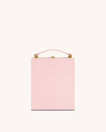 Taya Pochette a Forma di Libro con Motivo di Orchidea - Rosa