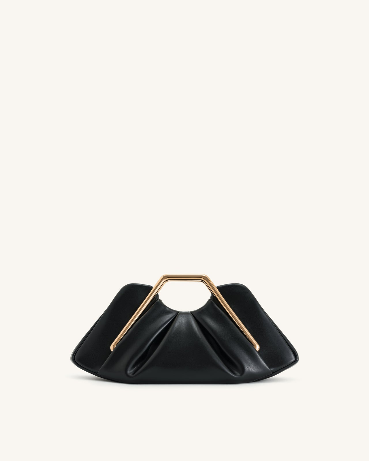 Lila Clutch con Telaio Metallico - Nero