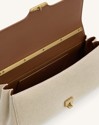Eloise Borsa a Spalla - Tela Marrone