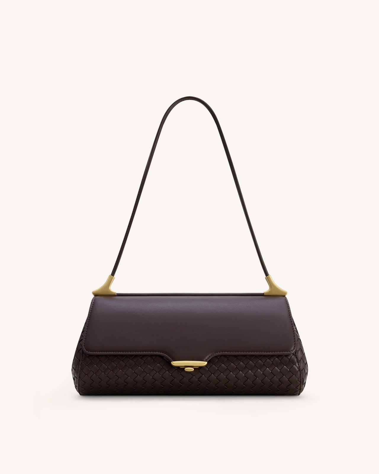 Eloise Borsa a Spalla Intrecciata - Marrone Scuro