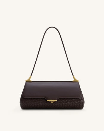 Eloise Borsa a Spalla Intrecciata - Marrone Scuro