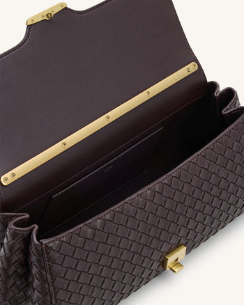 Eloise Borsa a Spalla Intrecciata - Marrone Scuro