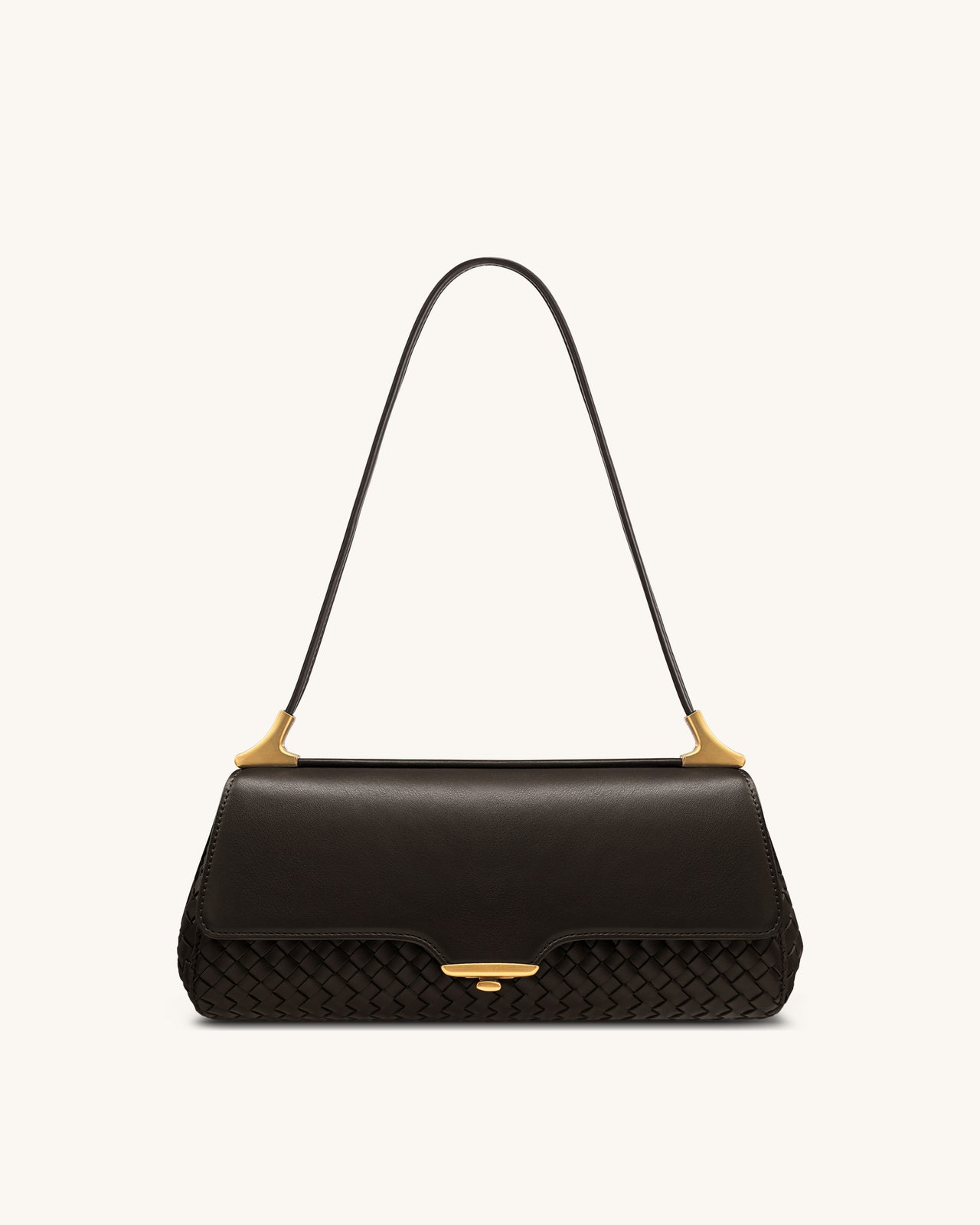 Eloise Borsa a Spalla Intrecciata - Marrone Scuro