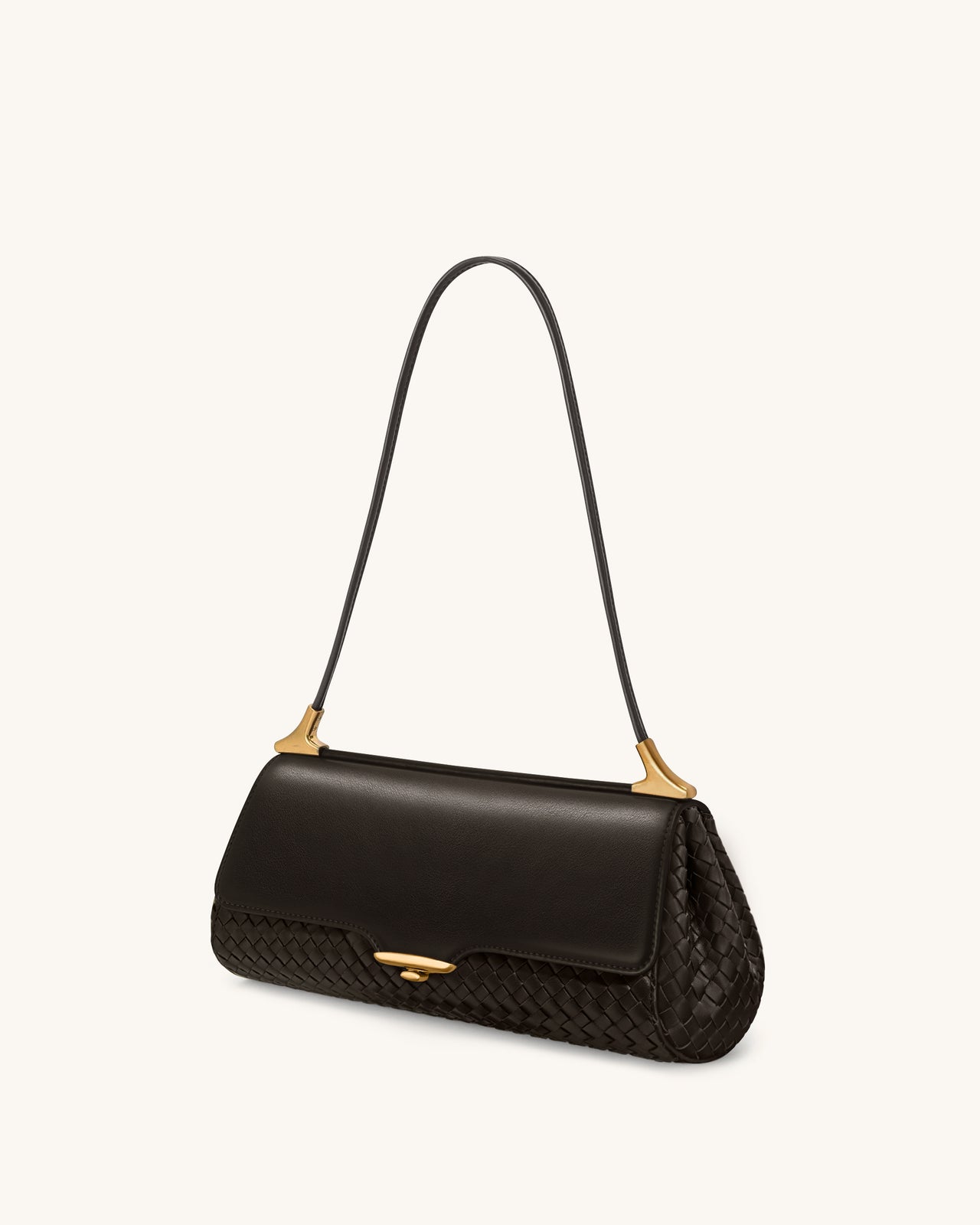 Eloise Borsa a Spalla Intrecciata - Marrone Scuro