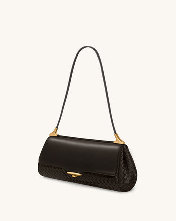 Eloise Borsa a Spalla Intrecciata - Marrone Scuro